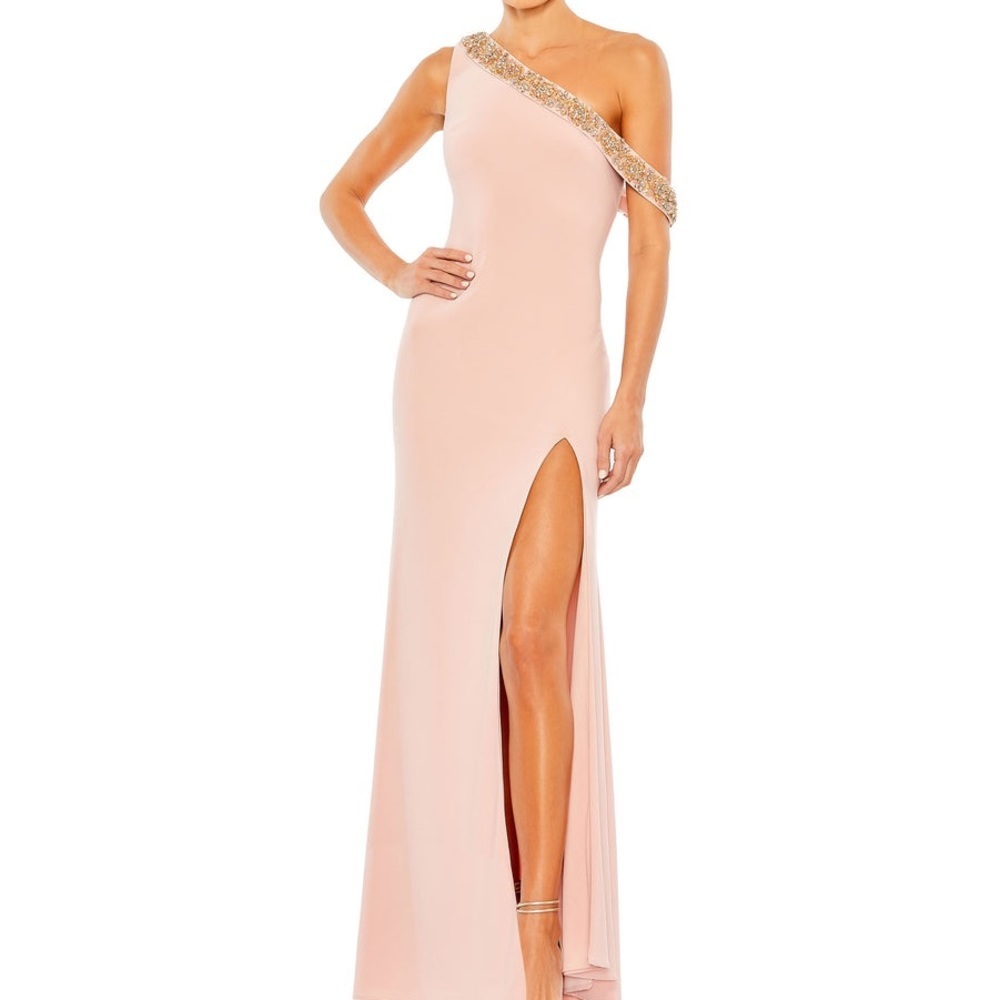 Mac Duggal One Shoulder Pink Dress